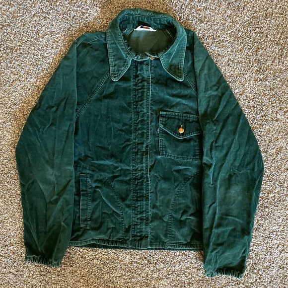 1960s authentic Levi’s big E green Corduroy jacket Size M but fits more like a S